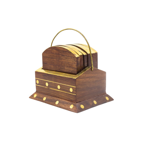 Natriel Wooden Coasters Set